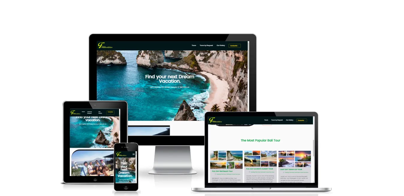 Contoh jasa pembuatan website wisata di pulau bali